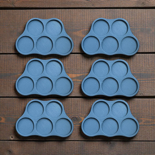 Plastic Bases Set 6. Skirmish movement trays for 40 mm round bases.