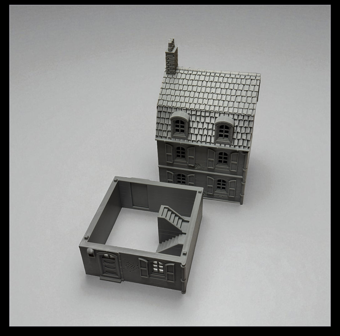 WW2 Battle of Normandy House #2 Modular Building - Bolt Action 1/56 (28mm) scale  28 mm Miniatures