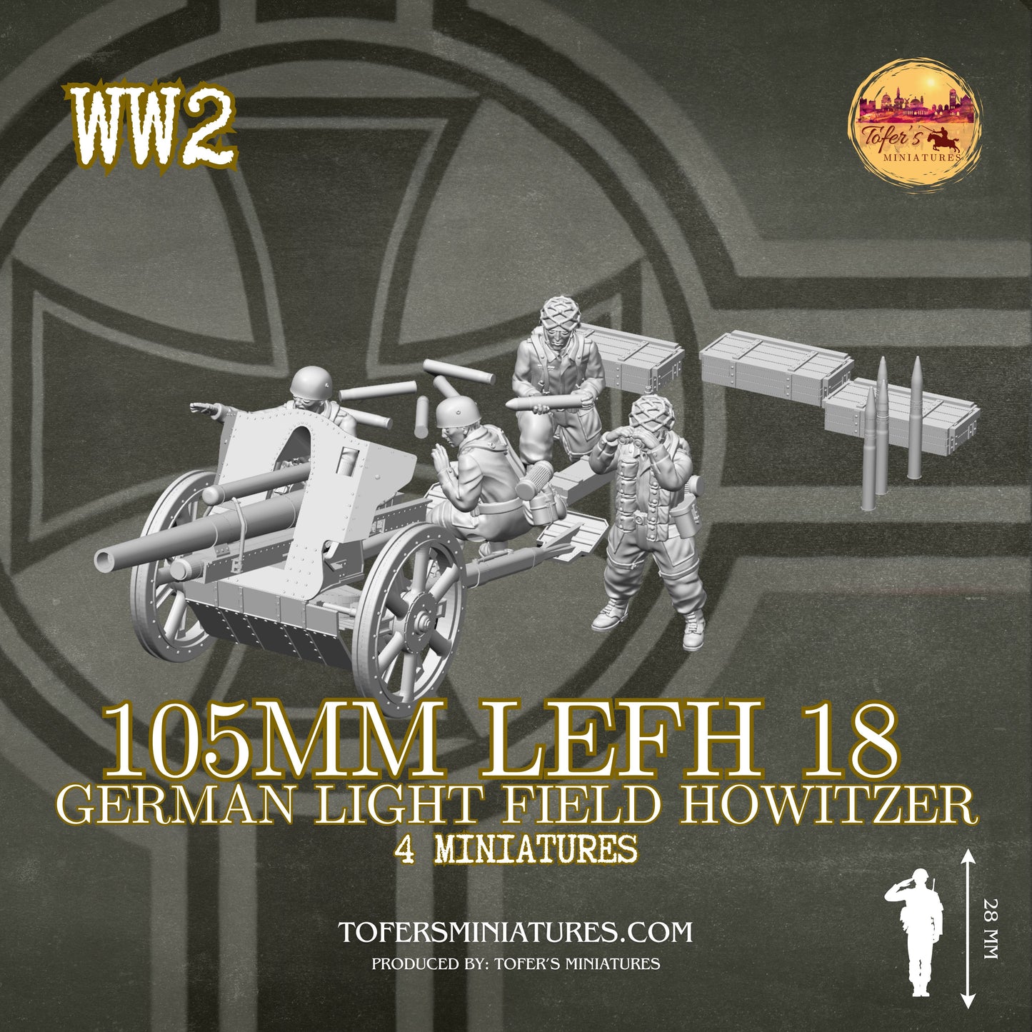 105mm leFH 18 German light field howitzer