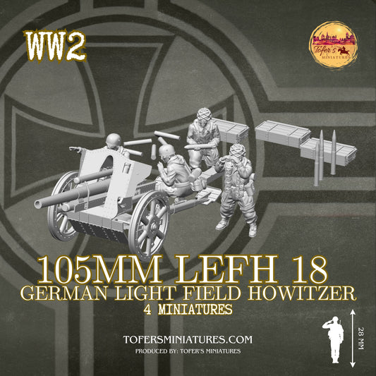 105mm leFH 18 German light field howitzer