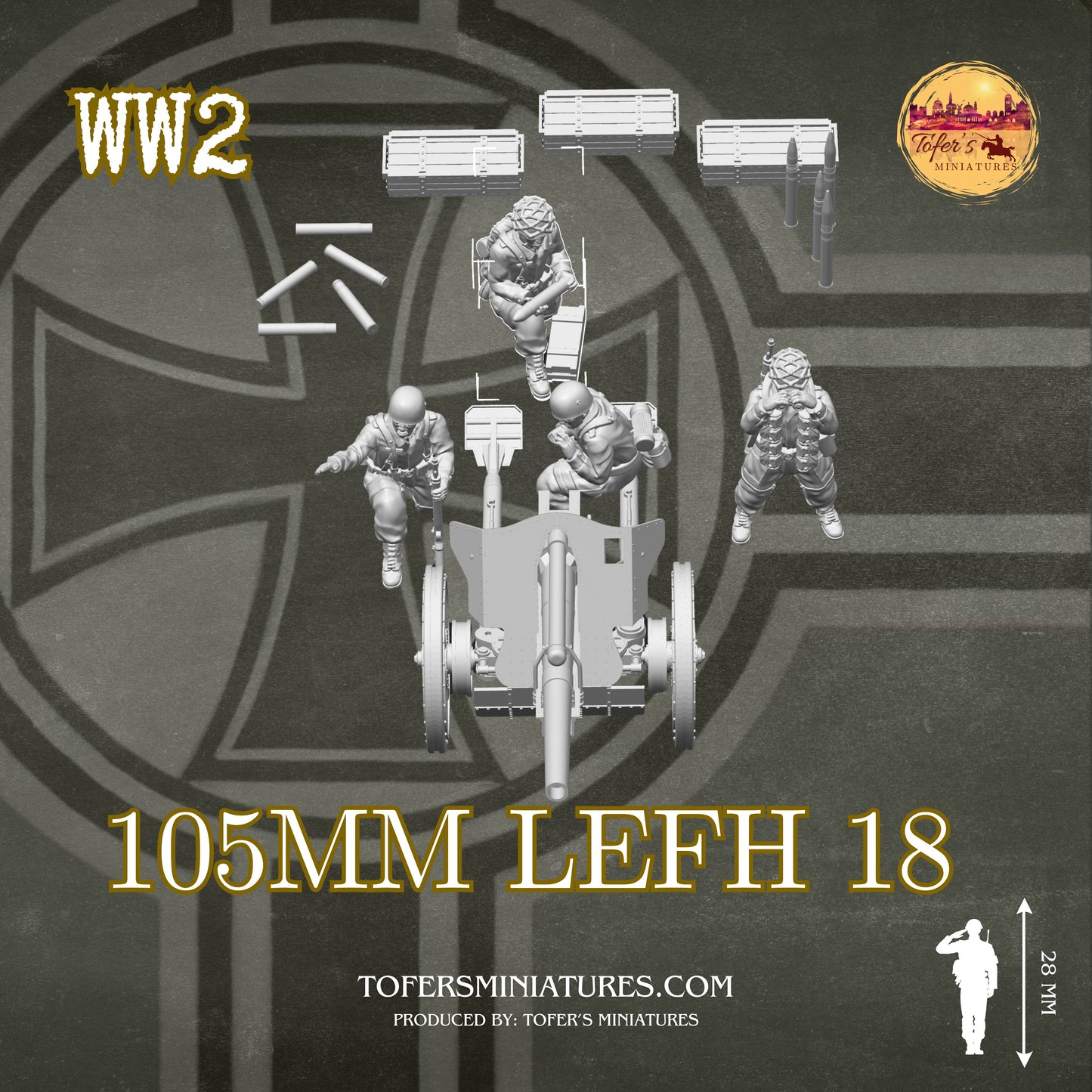105mm leFH 18 German light field howitzer