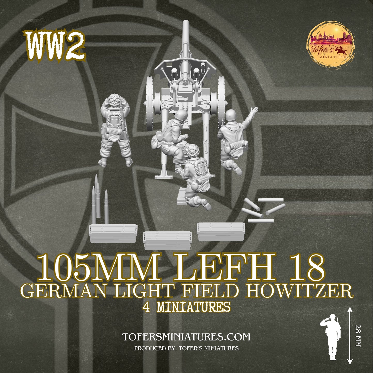 105mm leFH 18 German light field howitzer