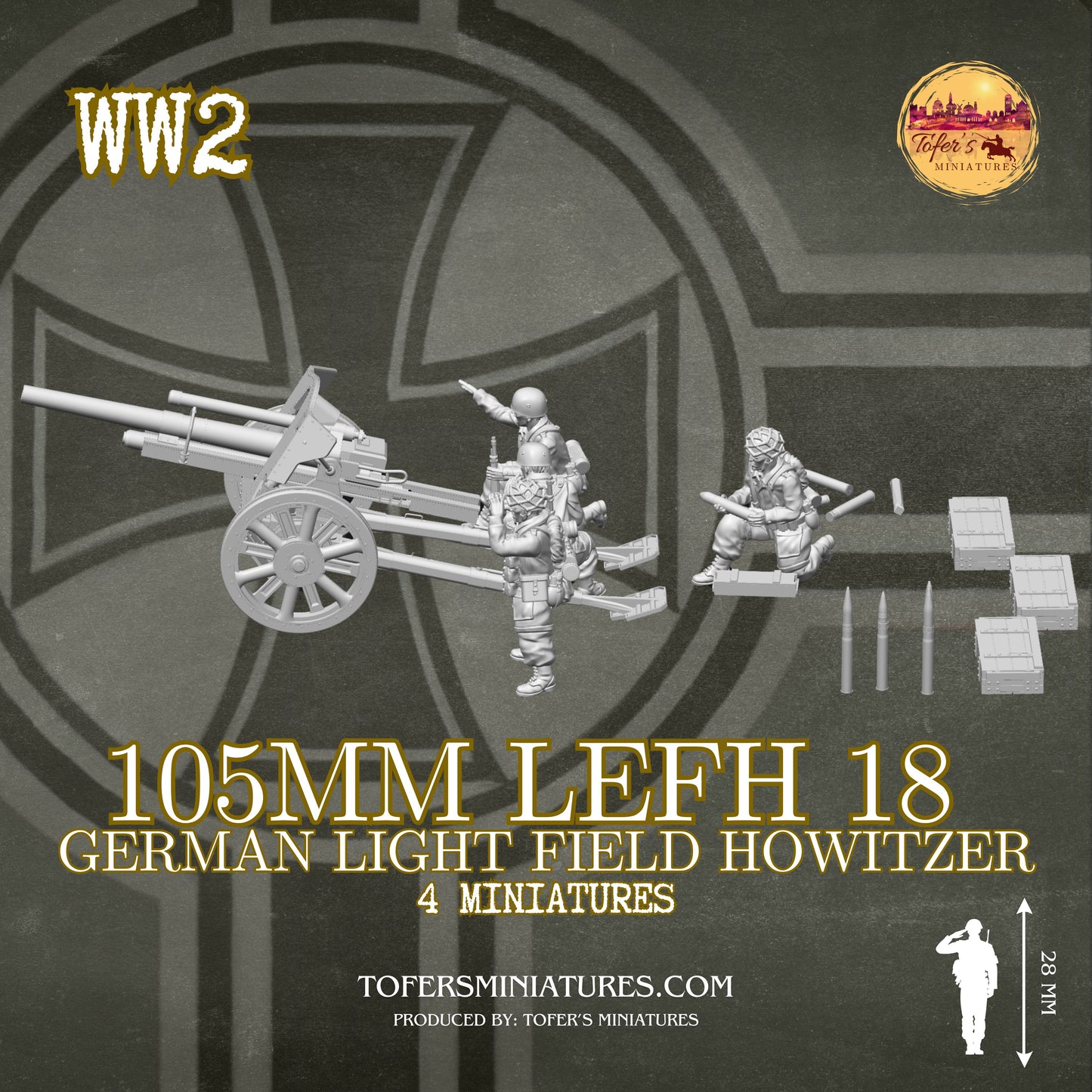 105mm leFH 18 German light field howitzer