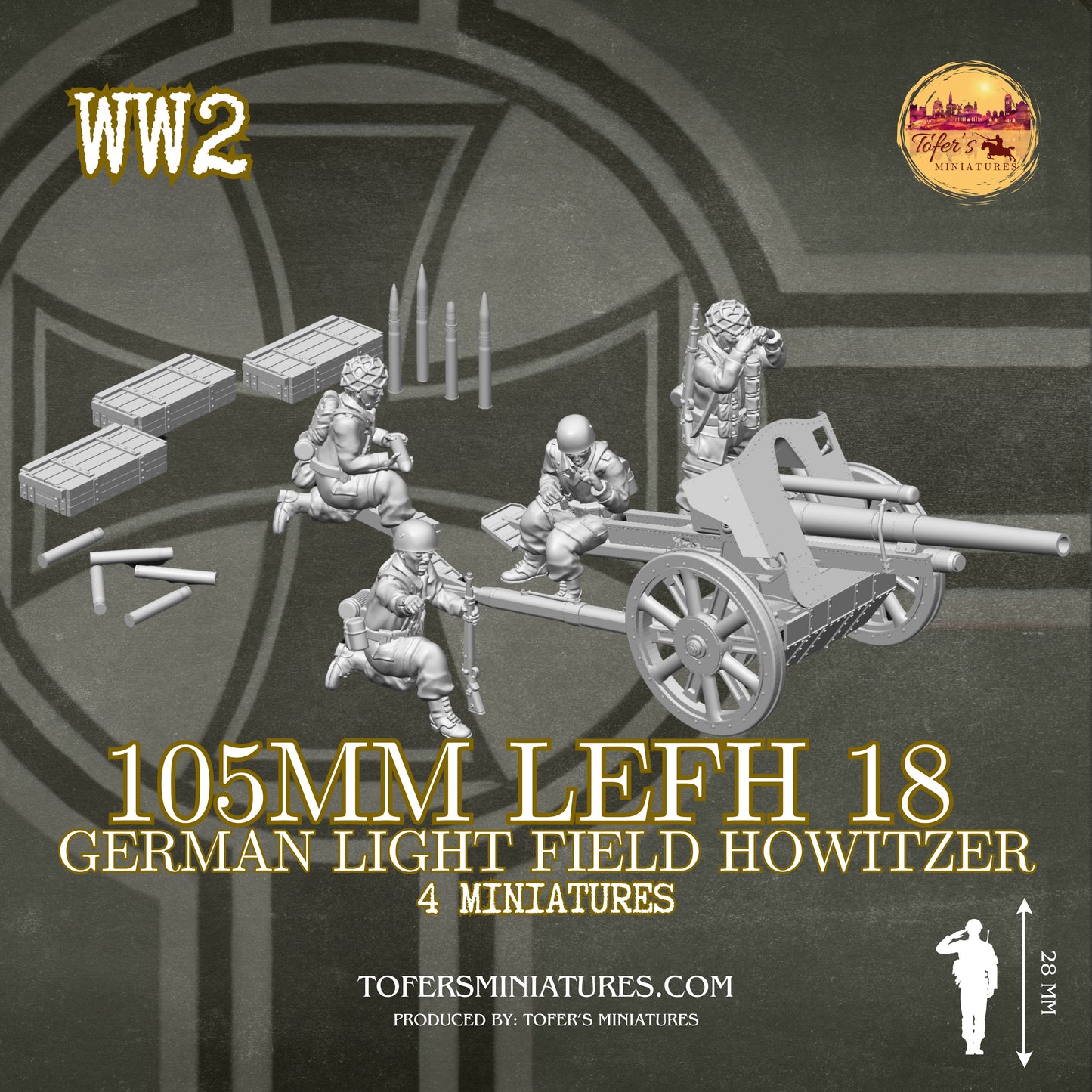 105mm leFH 18 German light field howitzer