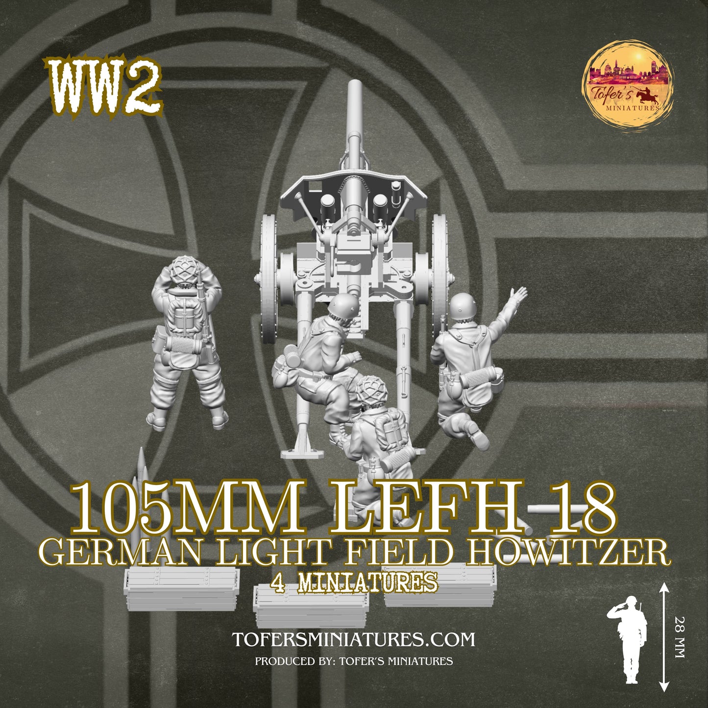 105mm leFH 18 German light field howitzer