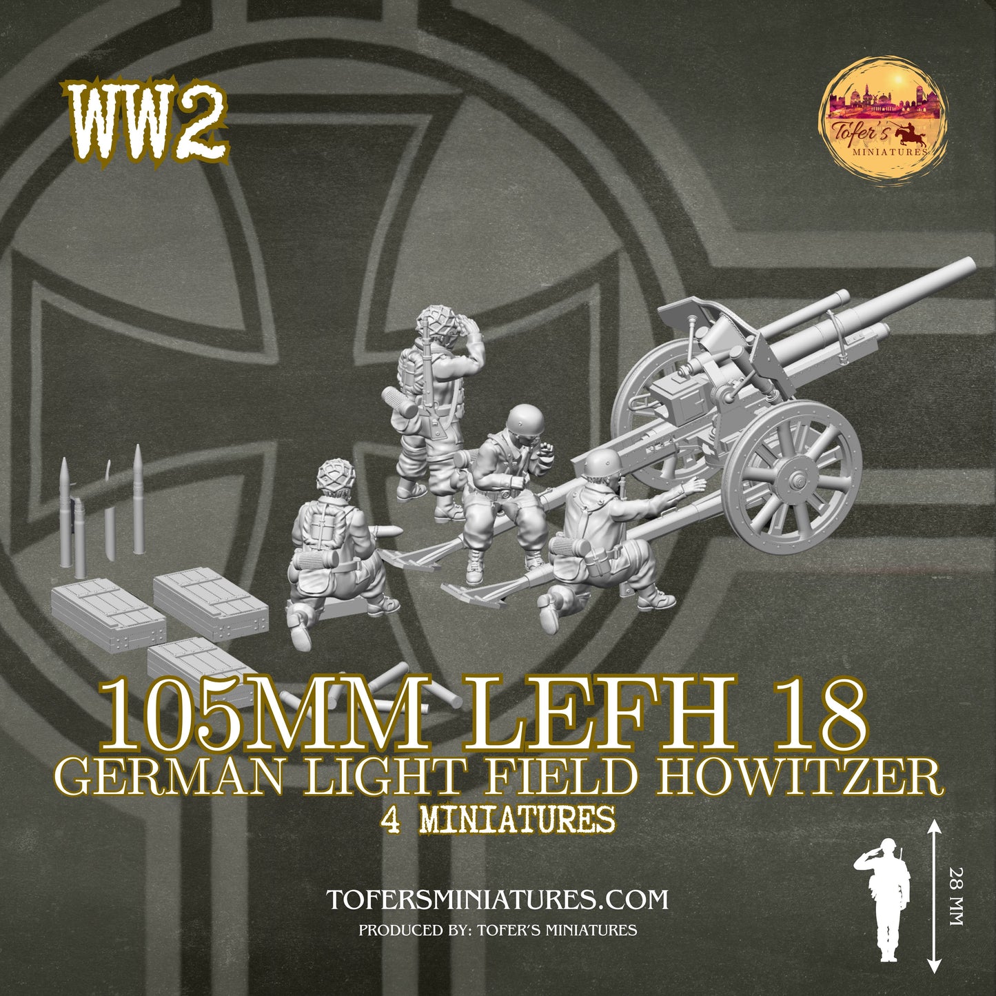 105mm leFH 18 German light field howitzer
