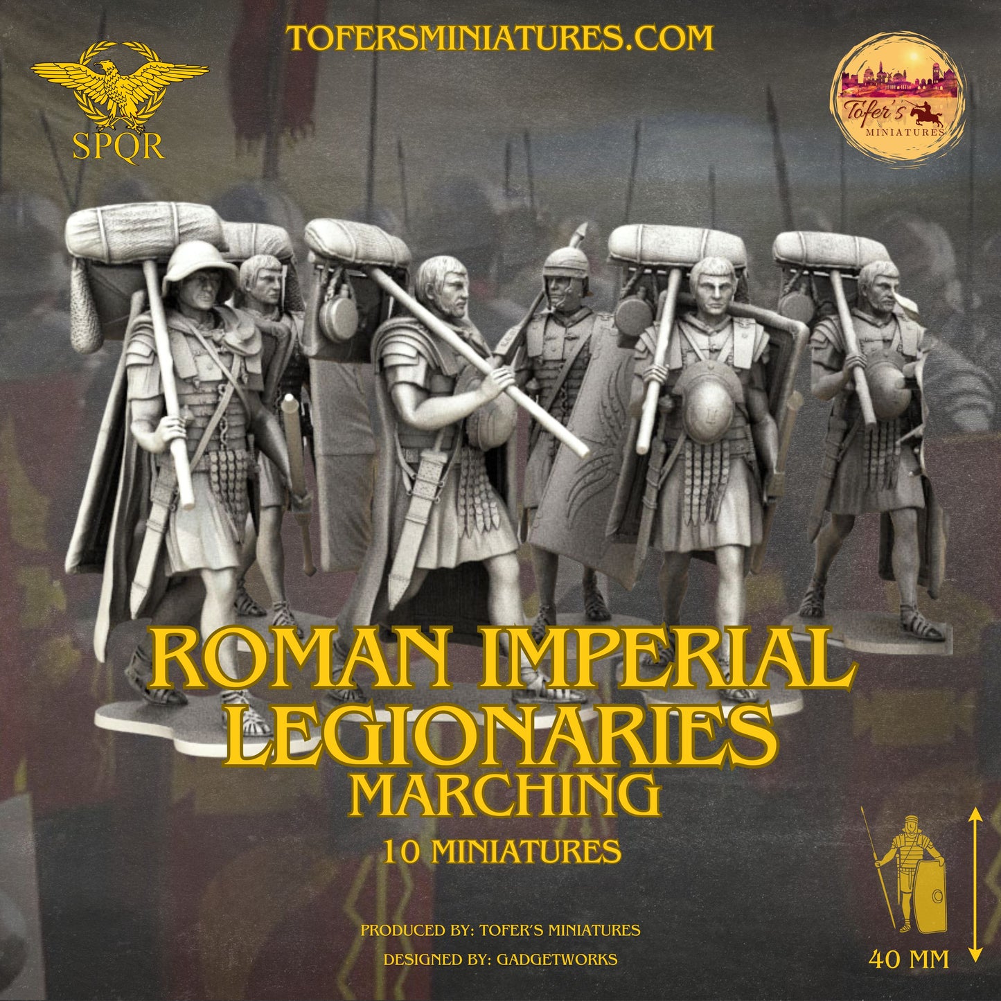 Roman Imperial Legionaries. Marching 40 mm