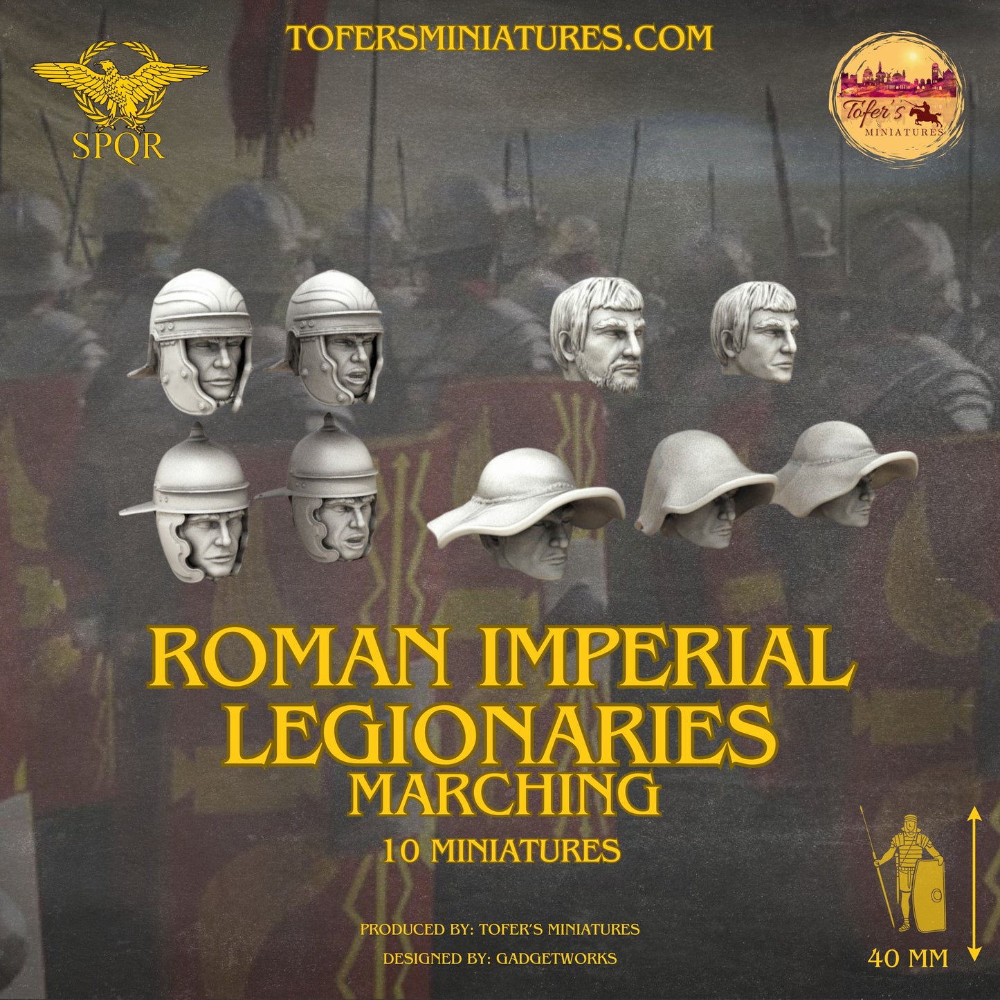 Roman Imperial Legionaries. Marching 40 mm