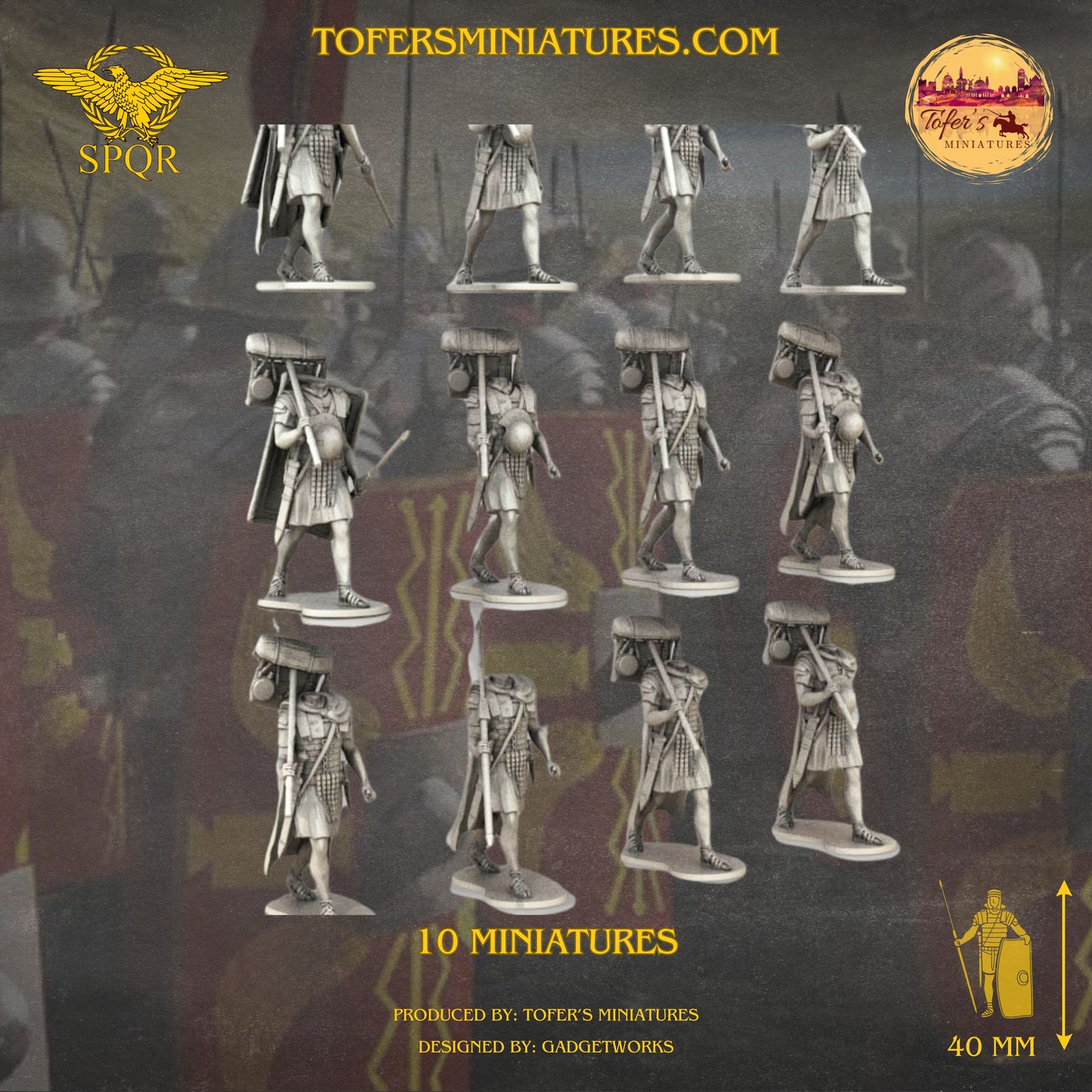 Roman Imperial Legionaries. Marching 40 mm