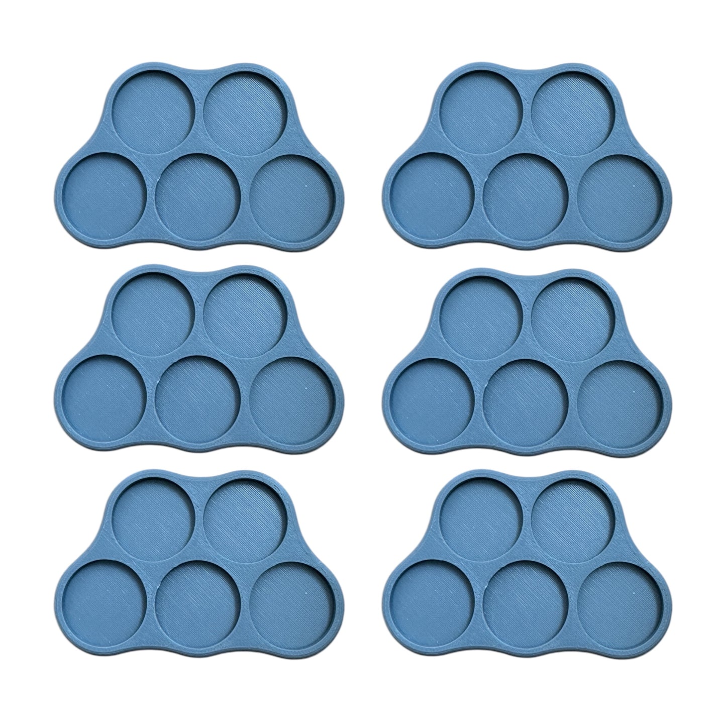 Plastic Bases Set 6. Skirmish movement trays for 25mm round bases.