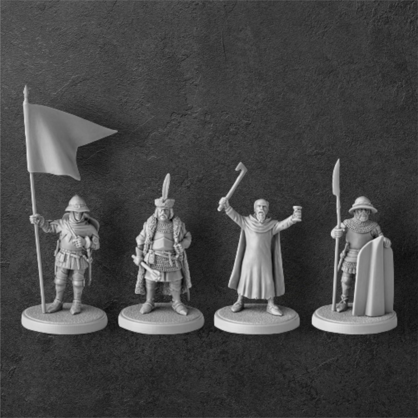 Hussites 3: Command.  Hussite Wars. 28 mm Miniatures by V&V Miniatures