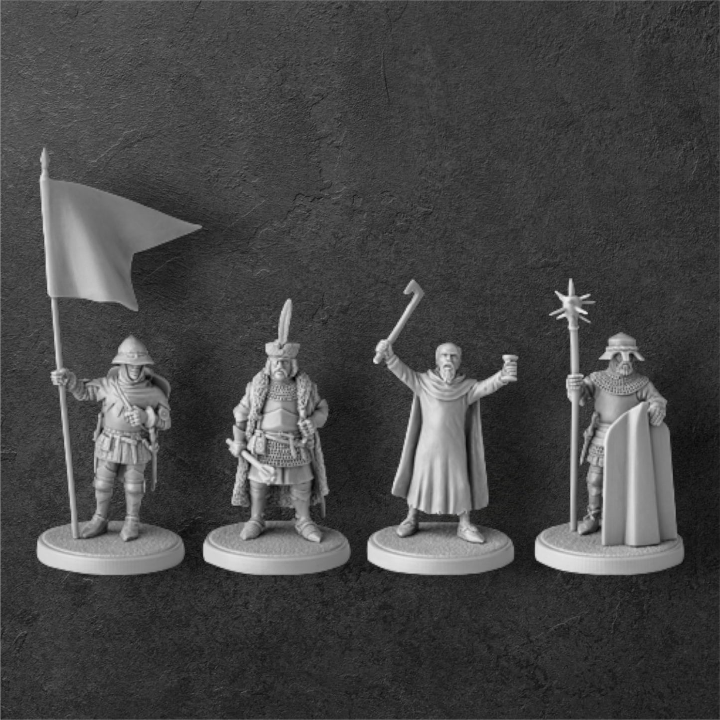Hussites 3: Command.  Hussite Wars. 28 mm Miniatures by V&V Miniatures