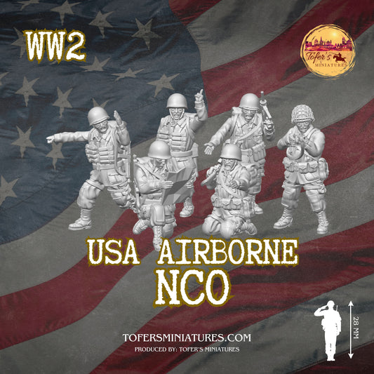 USA Airborne NCO (US, WW2) - Bolt Action 1/56 (28mm) scale  28 mm Miniatures