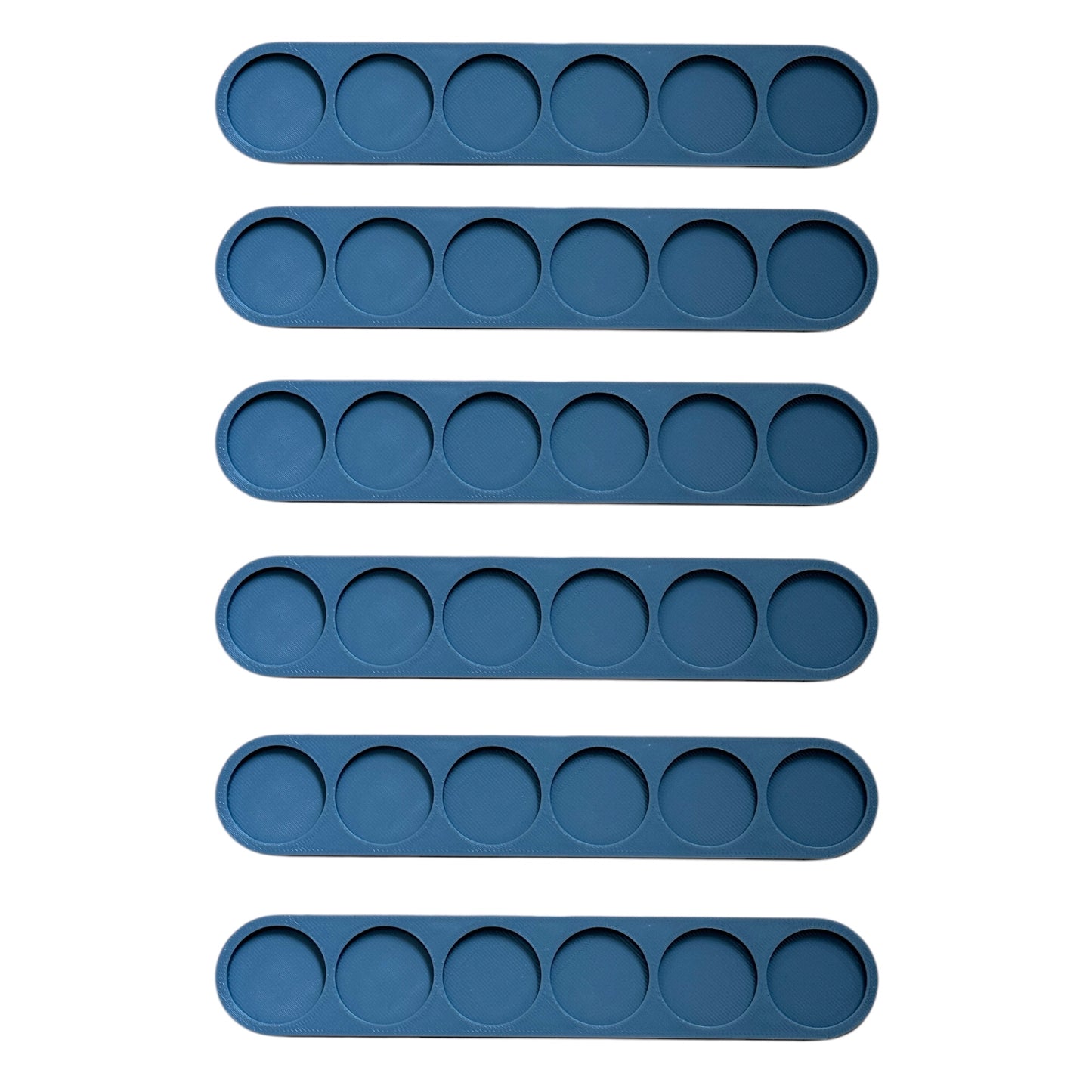 Infantry movement trays Set of 6. Movement trays (5x1) for 25mm round bases.