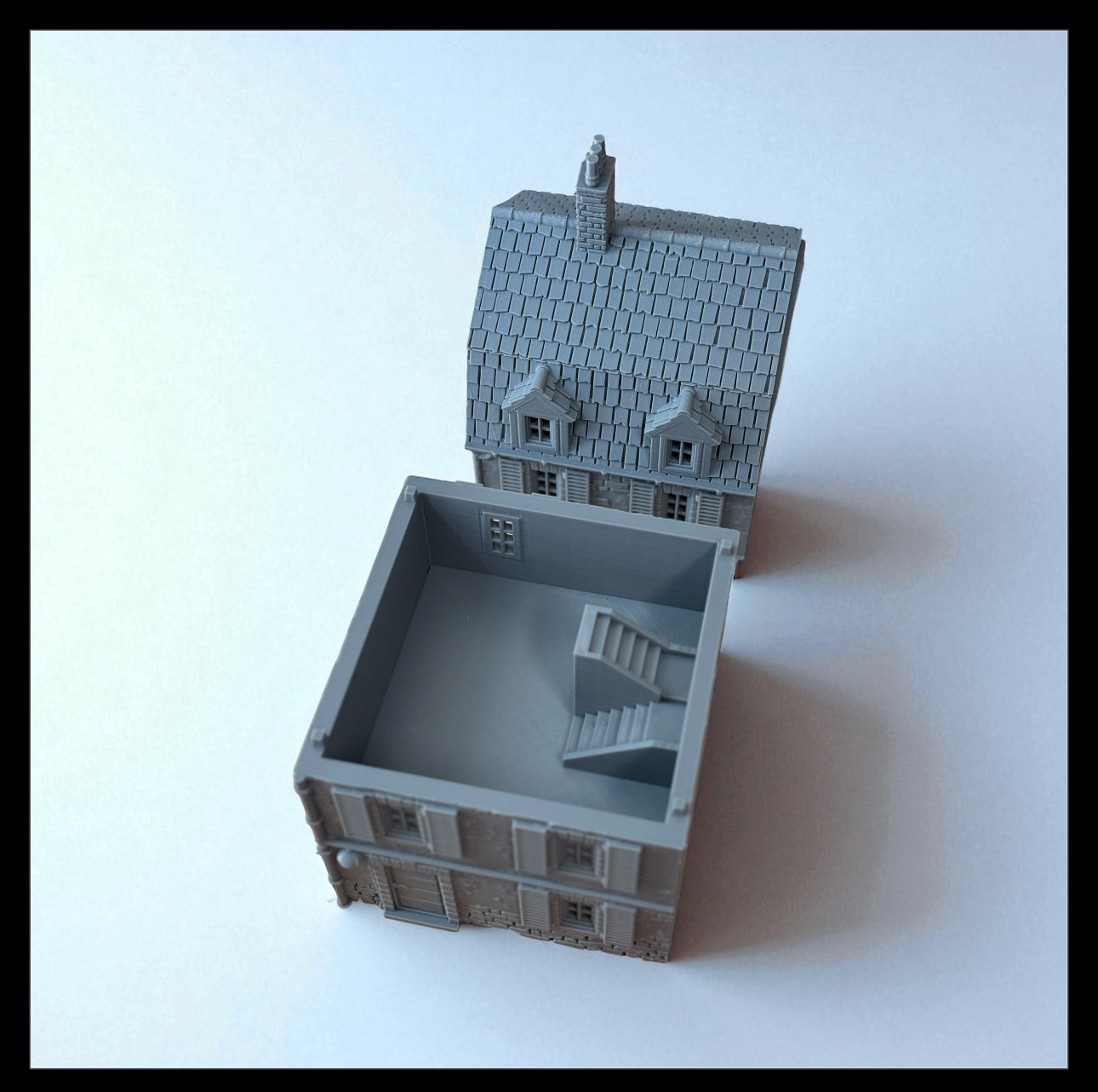 WW2 Battle of Normandy House #1 Modular Building - Bolt Action 1/56 (28mm) scale  28 mm Miniatures
