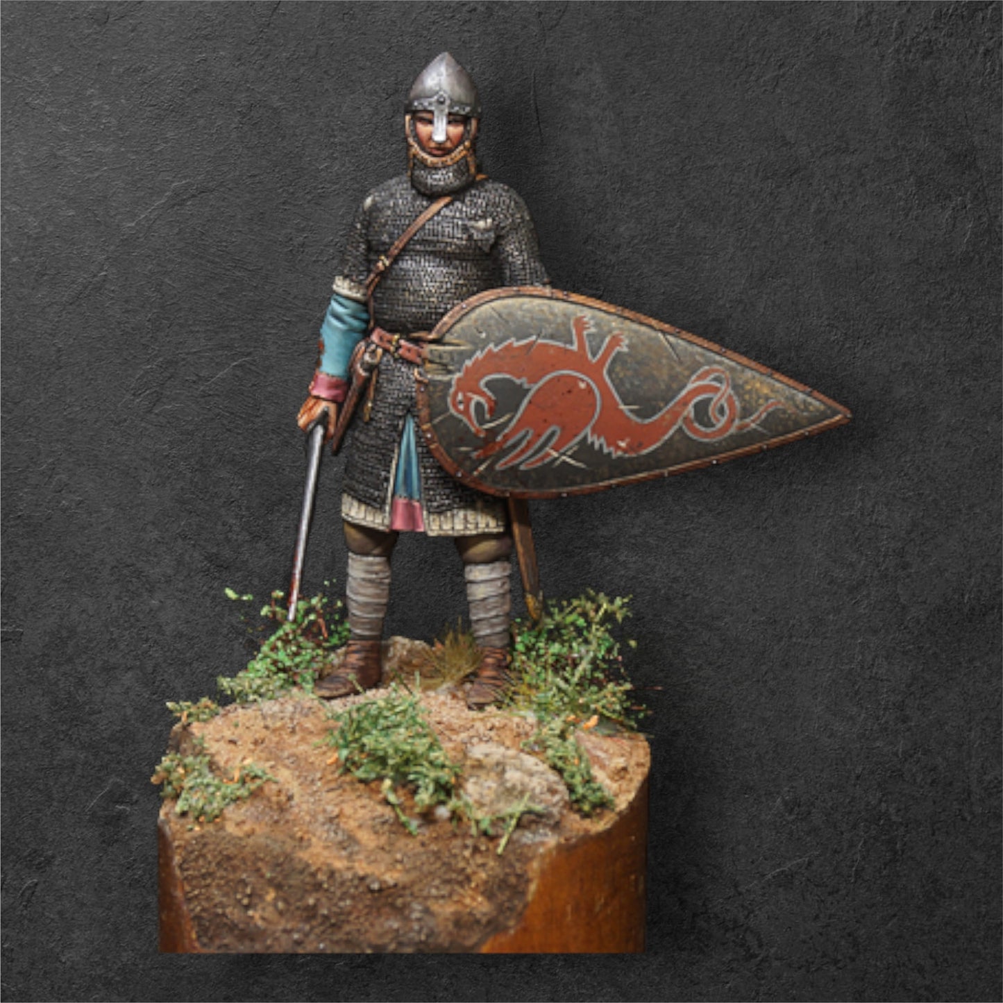 Norman Warlord. Norman Warrior. 54 mm Miniatures.