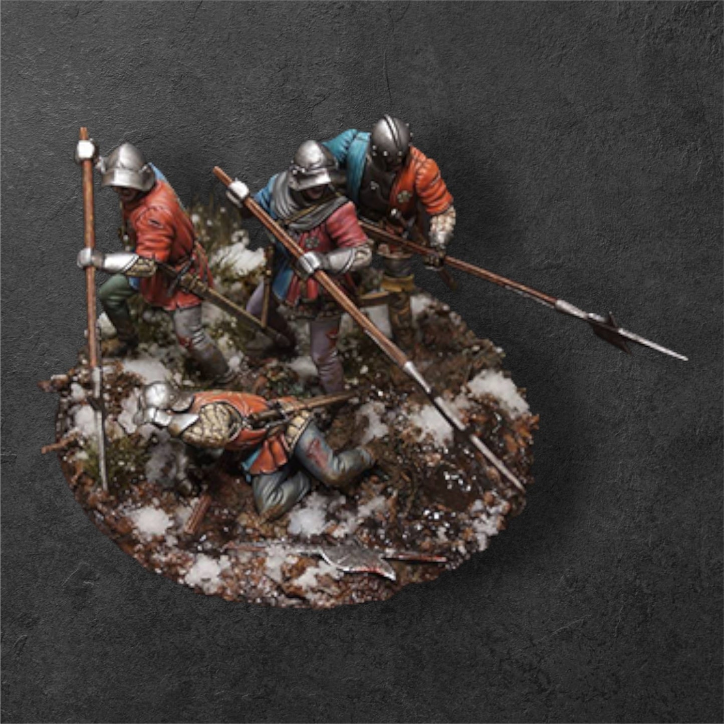 War of the Roses. English infantry. 54 mm Miniatures. Historical Diorama
