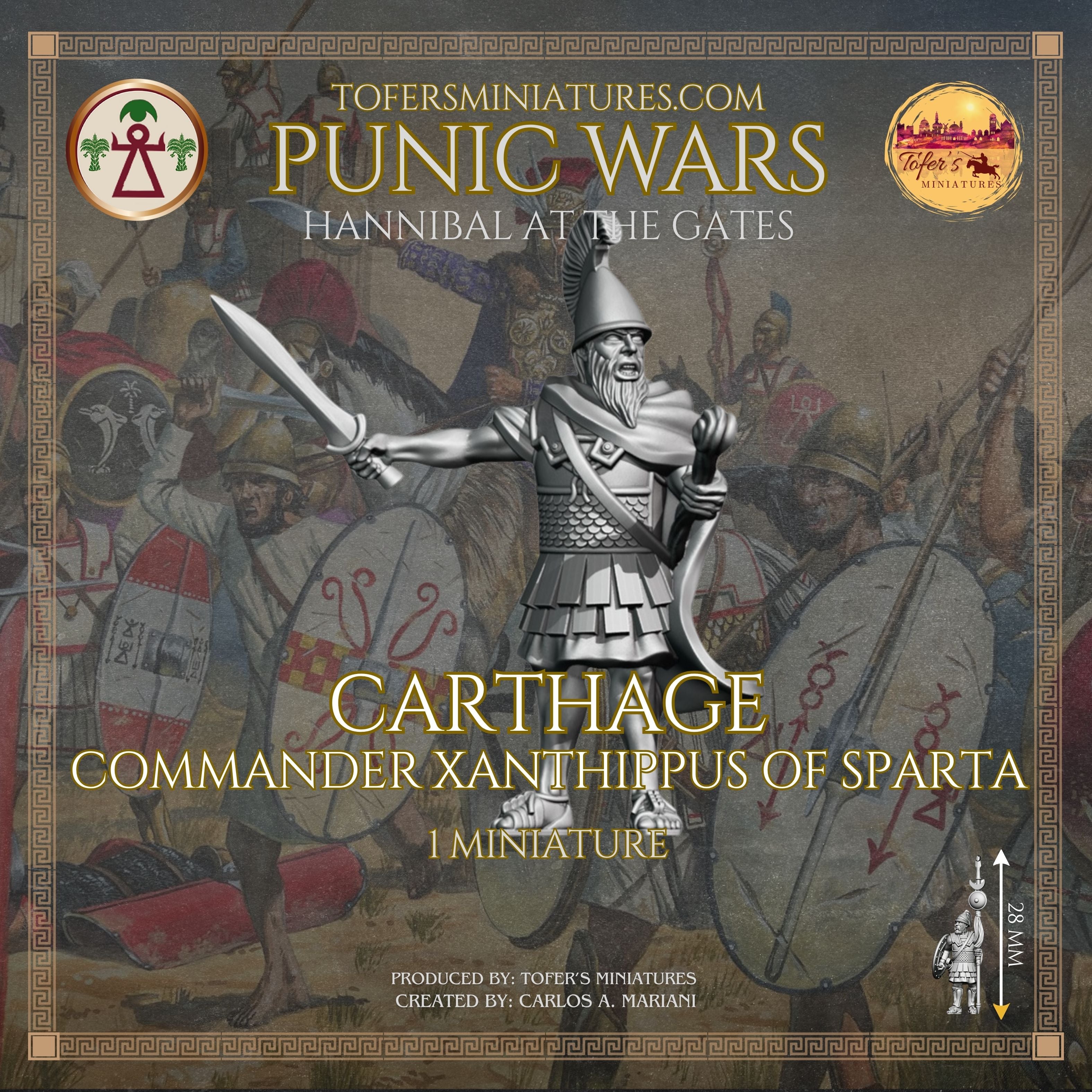 Commander Xanthippus of Sparta – Tofer’s Miniatures