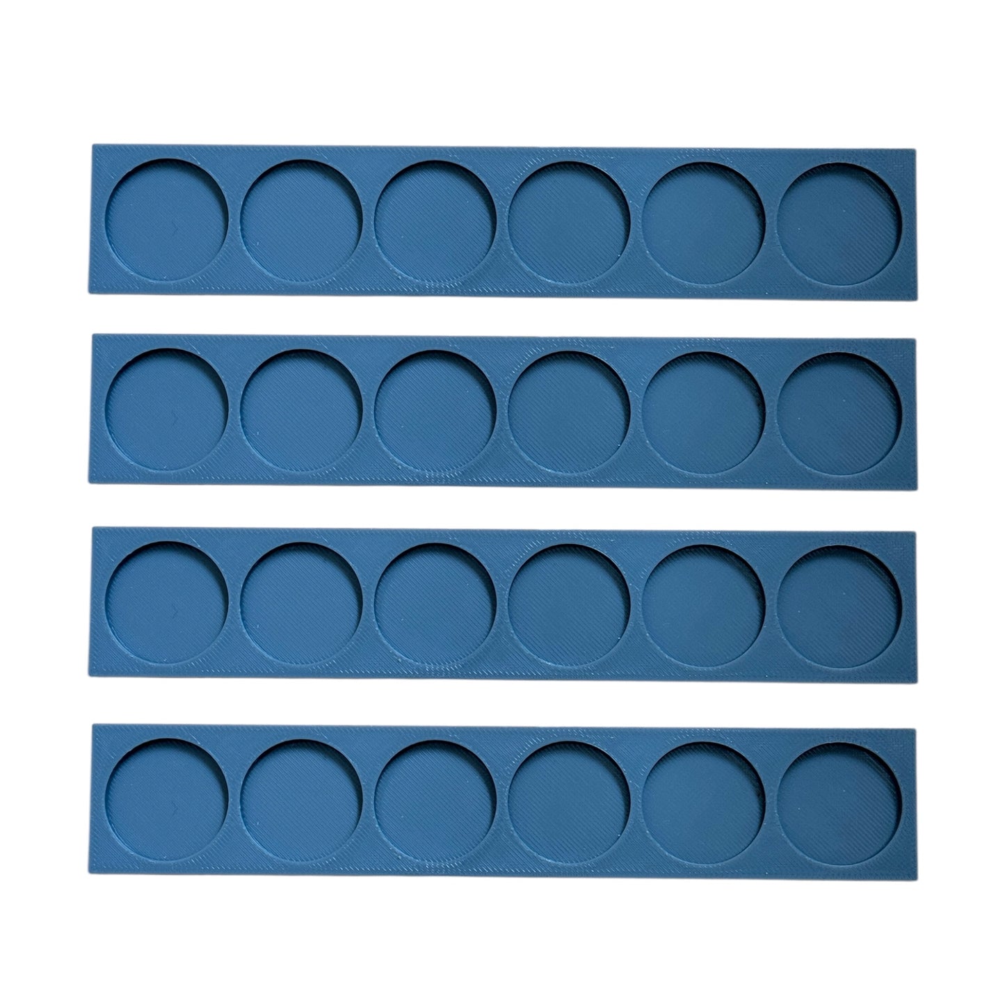 Infantry movement trays Set of 4. Movement trays (5x1) for 25mm round bases.
