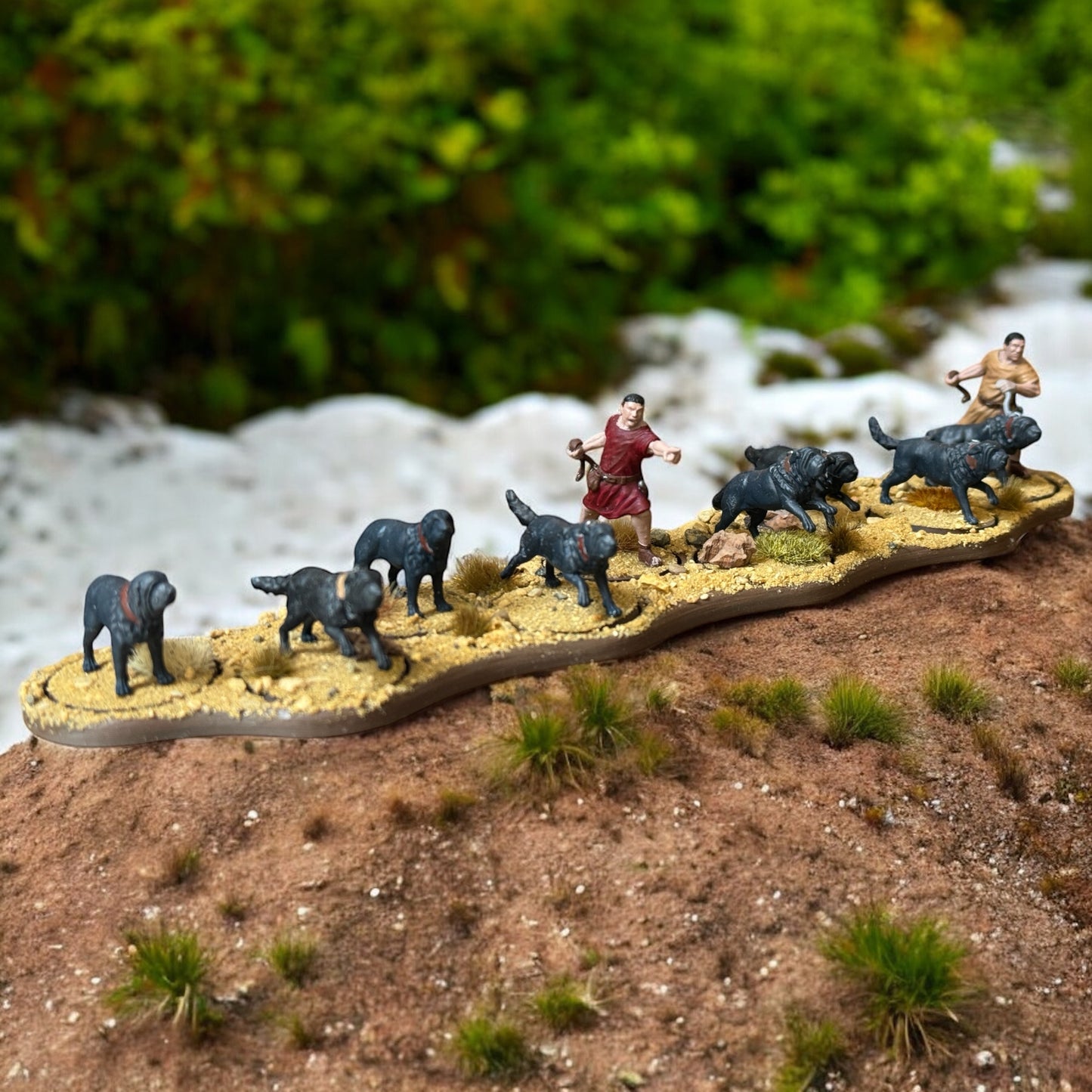 PAINTED Roman Empire / Republic War Dogs. 28 mm Miniatures (Set of 10) Ideal for games like Hail Caesar and other wargames.