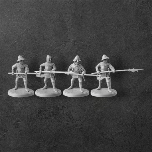 Set of 4 Hussites #2.  Hussite Wars. 28 mm Miniatures by V&V Miniatures