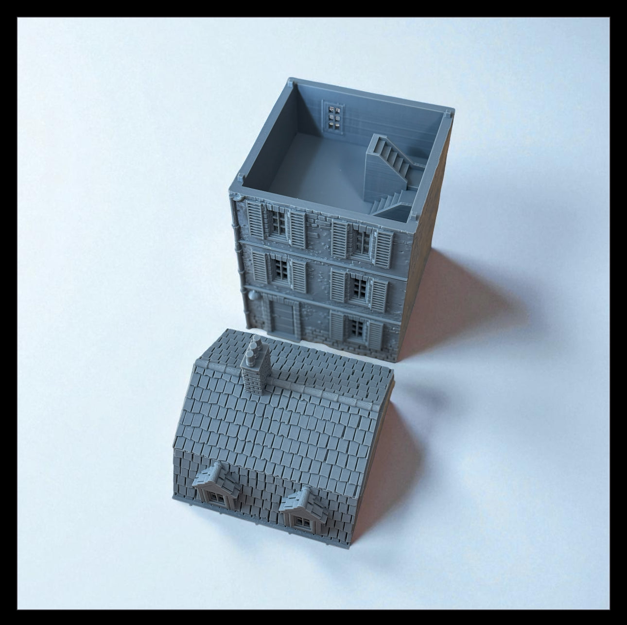 WW2 Battle of Normandy House #1 Modular Building - Bolt Action 1/56 (28mm) scale  28 mm Miniatures