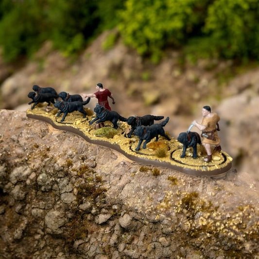 PAINTED Roman Empire / Republic War Dogs. 28 mm Miniatures (Set of 10) Ideal for games like Hail Caesar and other wargames.