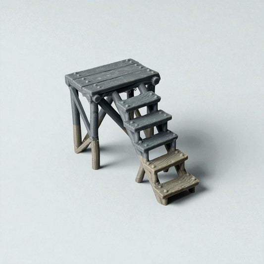 Viking Fort. Stairs- Modular Fort System. 28mm scale. Historical Wargaming by Tofer’s Miniatures