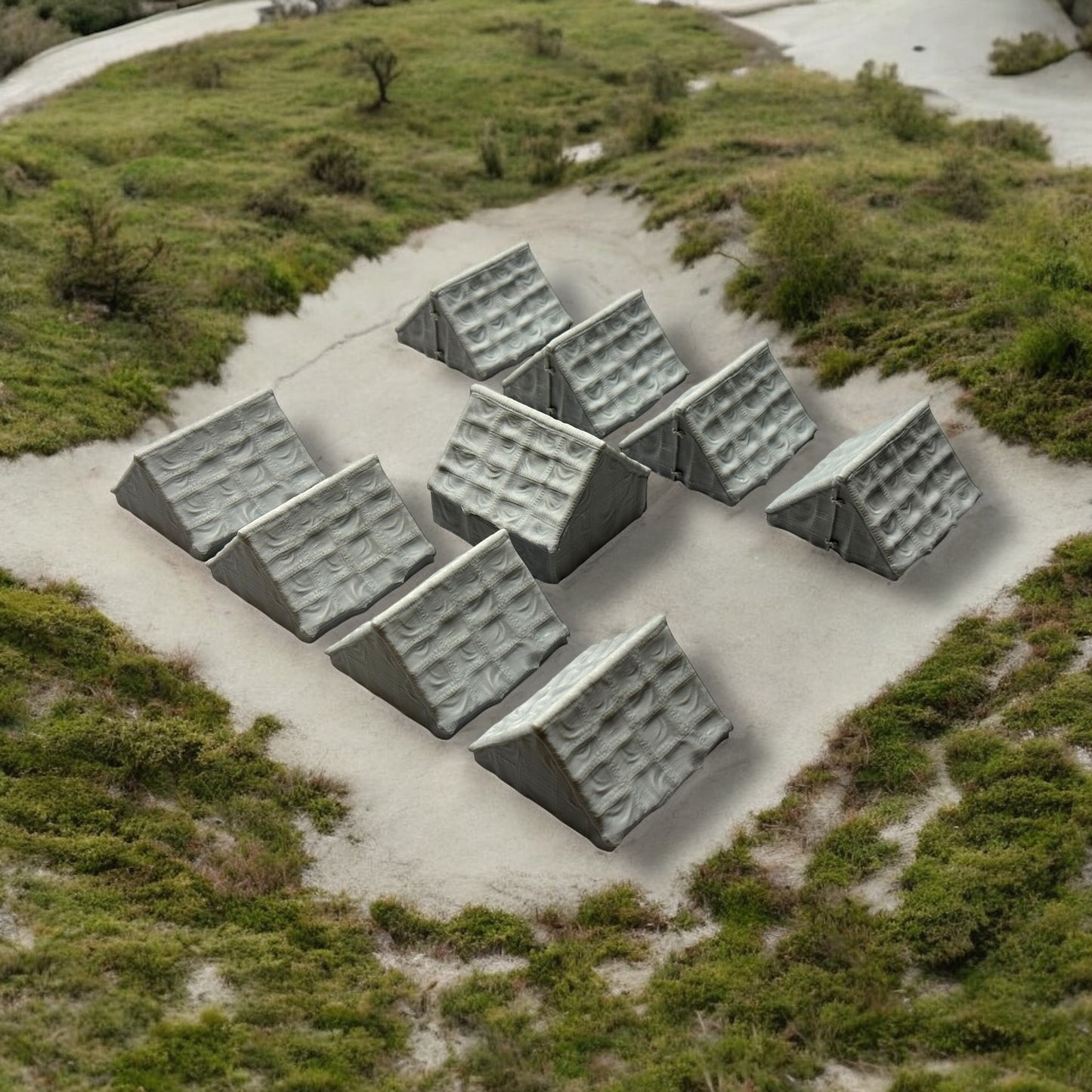 Roman Marching Camp Tents. 9 Pieces. 28 mm