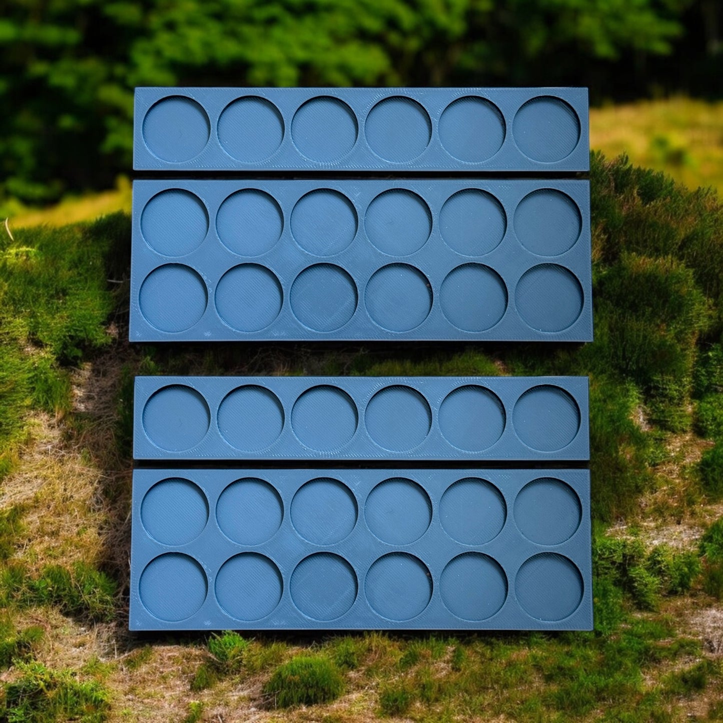Infantry movement trays Set of 4. Movement trays (6x1) & (6x2) for 25mm round bases. #2
