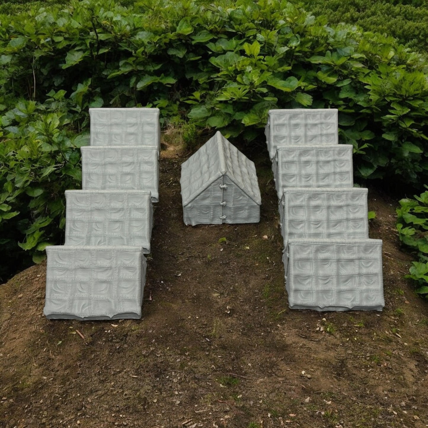 Roman Marching Camp Tents. 9 Pieces. 28 mm