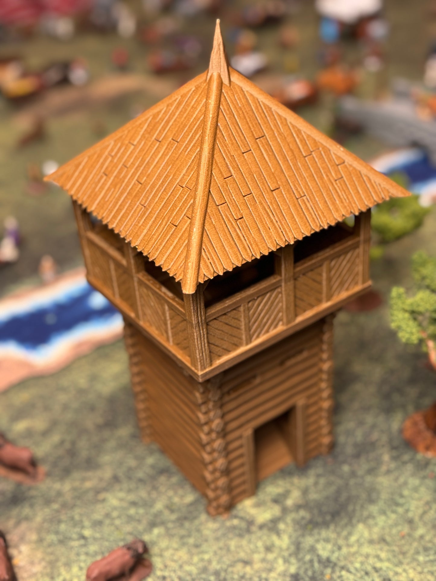 Dice Medieval Tower. Vikings / Rus Tower Perfect for Historical Wargames such as SAGA, Pillage.  Produced by Tofer’s Miniatures