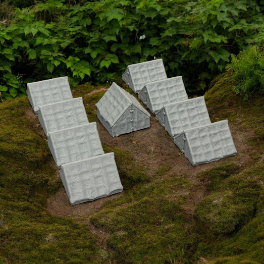 Roman Marching Camp Tents. 9 Pieces. 28 mm