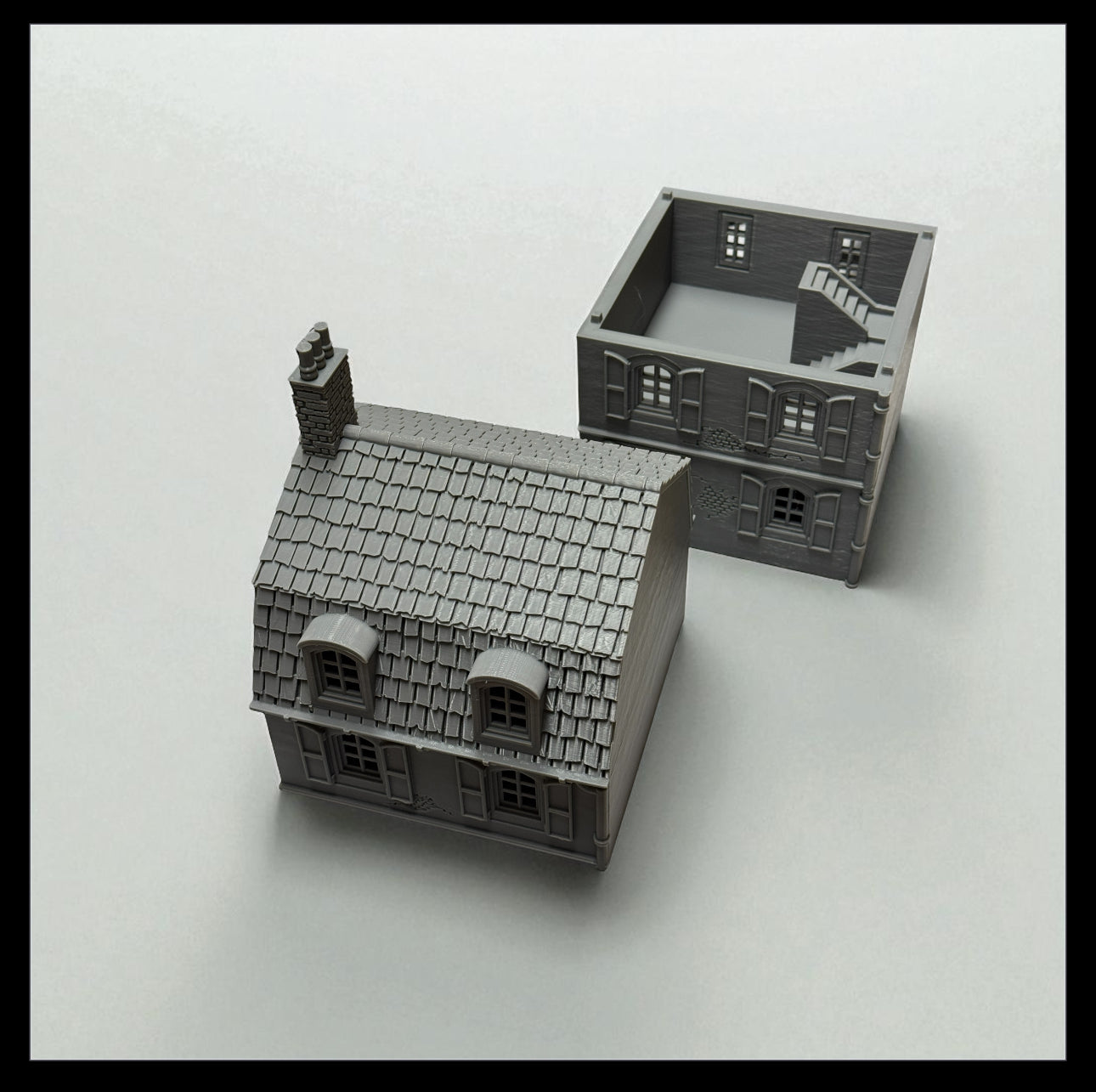 WW2 Battle of Normandy House #2 Modular Building - Bolt Action 1/56 (28mm) scale  28 mm Miniatures
