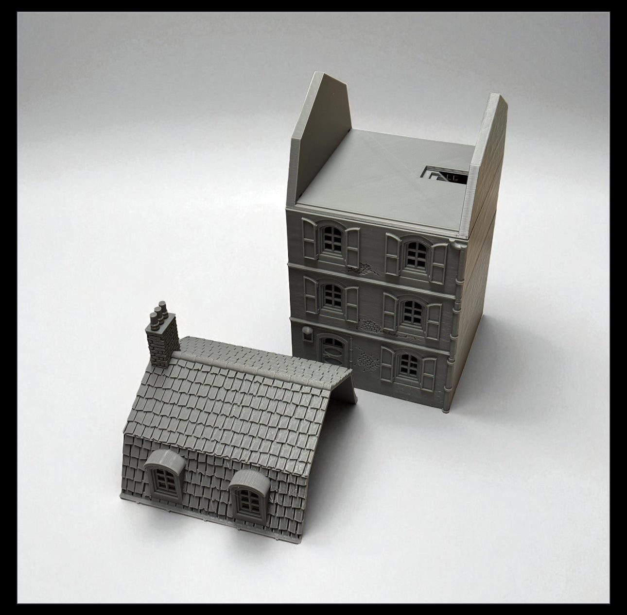 WW2 Battle of Normandy House #2 Modular Building - Bolt Action 1/56 (28mm) scale  28 mm Miniatures