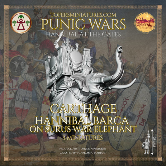 Hannibal Barca on Surus War Elephant