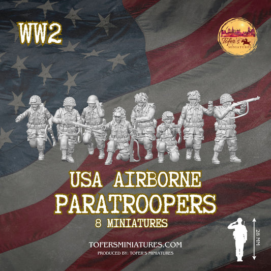 USA Airborne Infantry #2 (US, WW2) - Bolt Action 1/56 (28mm) scale  28 mm Miniatures