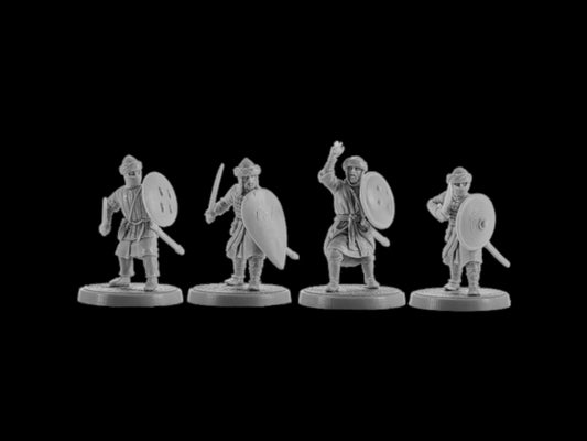 Set of 4 Arab infantry. 28 mm Miniatures (Set #2)