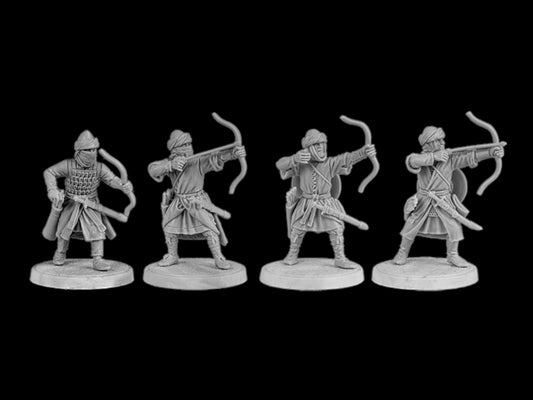 Set of 4 Arab archers. 28 mm Miniatures