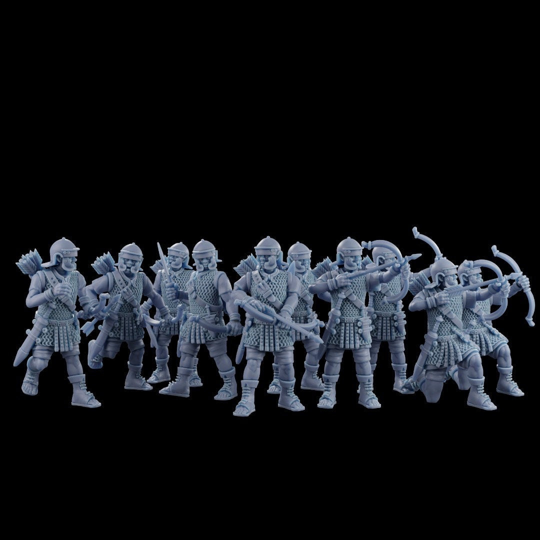 Roman Archers Modular Miniatures. 28 mm Miniatures (Set of 12)