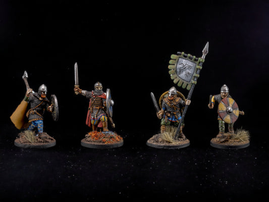 Set of 4 Vikings. 28 mm Miniatures Set 2