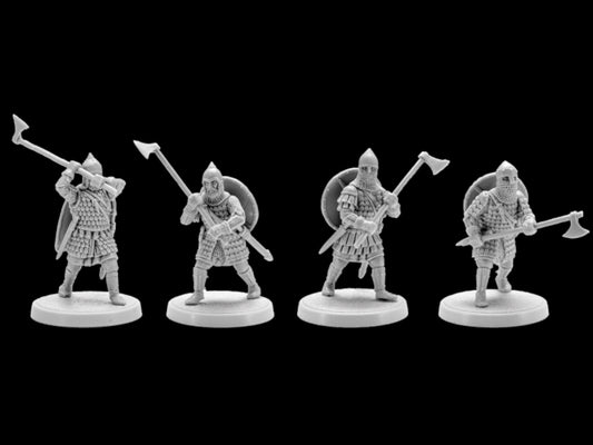 Set of 4 Varangian Guards. 28 mm Miniatures