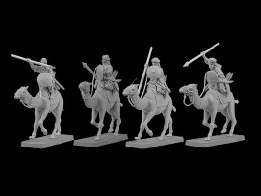 Set of 4 Arab Camel Riders. 28 mm Miniatures