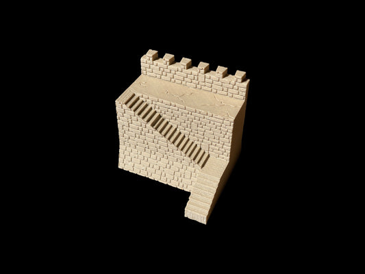 Modular Medieval Crusades Middle Eastern Jerusalem Castle Wall with Stairs 28mm scale