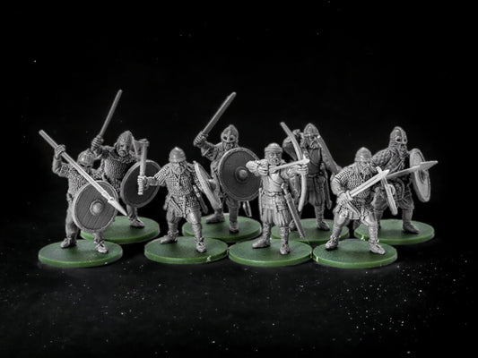 Set of 8 Vikings. 28 mm Miniatures Set 1