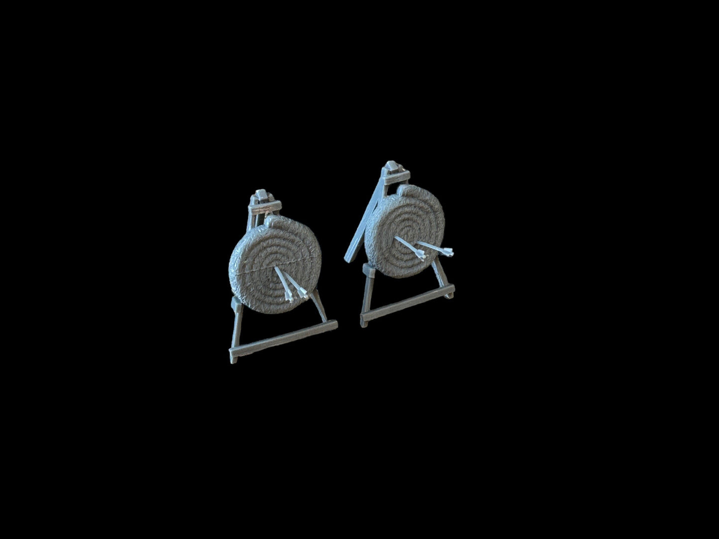 Set of 2 Medieval Target Practice Miniatures Wargame 28 mm scale