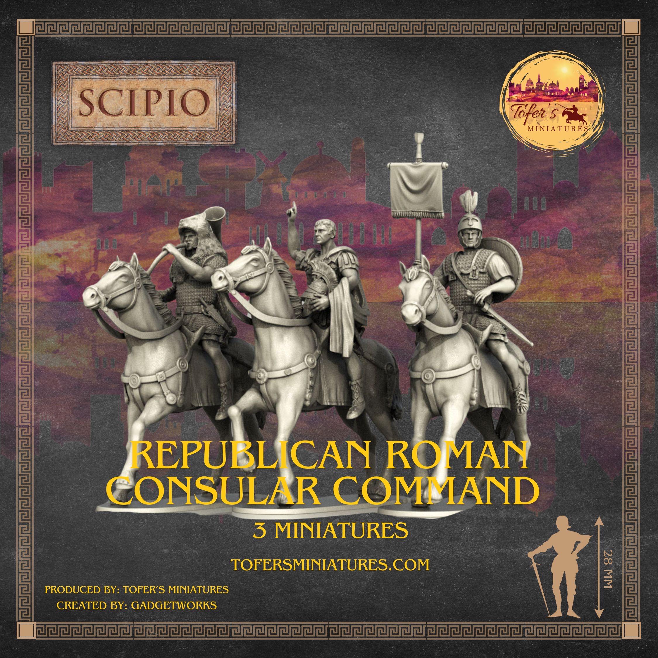 Republican Roman Consular Command . Roman Republic 28 mm Miniature ...