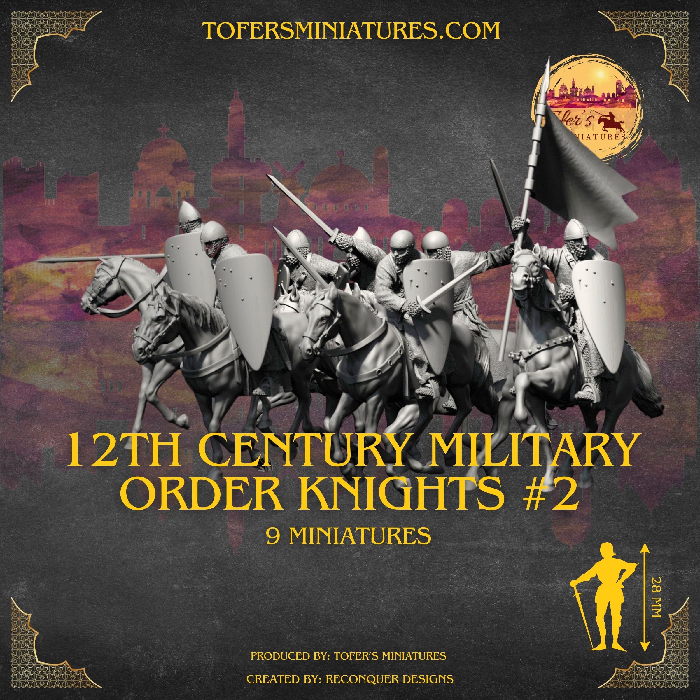 Miniatures Order 12TH Century Military Order Knights. 28 mm Miniatures Set #2 – Tofer’s ...