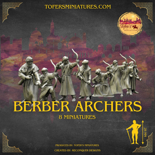 Berber Archers. 28 mm Miniatures