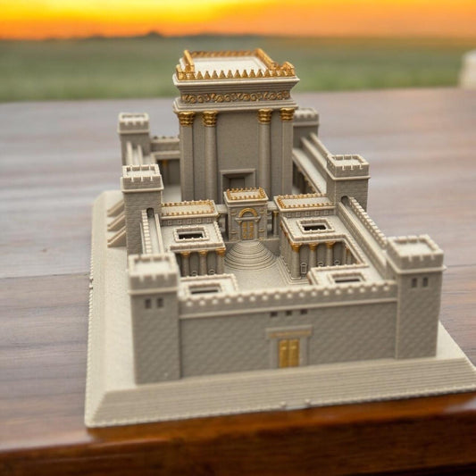 BIG Hand-Painted Second Jerusalem Temple (15”x10”x7” in)